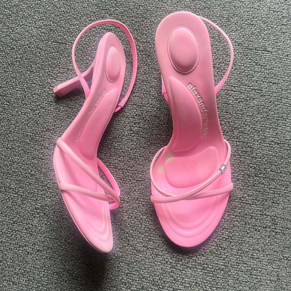 Alexander wang pink sling back sandals